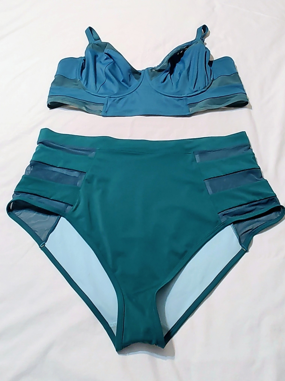 Adore Me Teal Green High-Waist Bikini Set